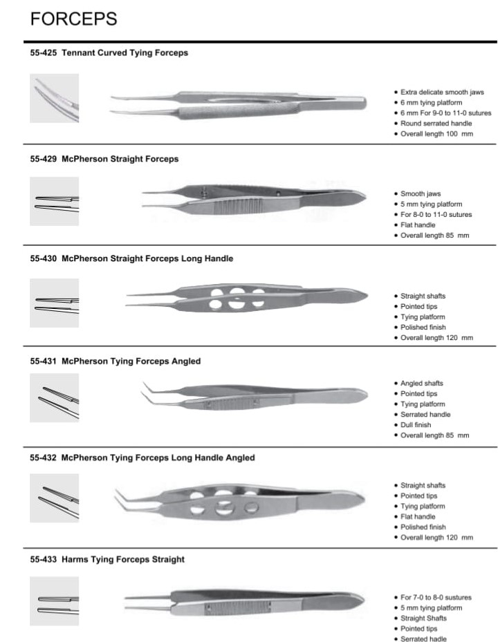 OPTHALMOLOGY Instruments